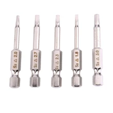 5 шт. S2 сплав Сталь треугольный отверточные биты Магнитная отвертка бит Нескользящие Треугольники головки винта 1,8/2/2,3/2,7/3 м