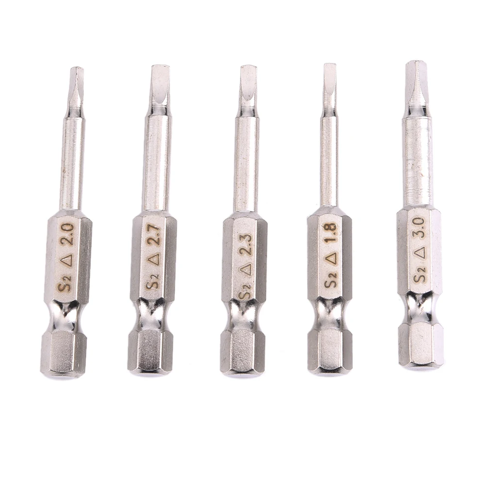 5 X Magnetic 1.8-3mm TRI Wing Security Screwdriver Bits S2 Steel 1/4" Shank Tool