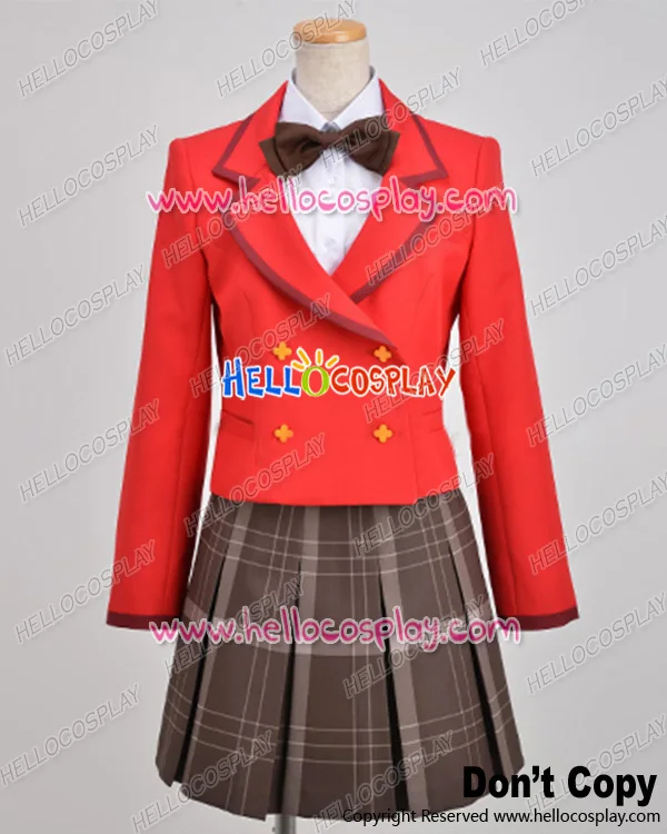 

Fantasista Doll Cosplay Uzume Uno Girl Red Uniform Costume H008