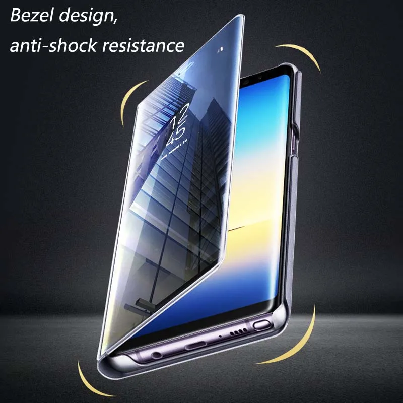 Роскошные Зеркало флип чехол для samsung Galaxy S9 S8 Note8 S8Plus принципиально крышка S7edge S9plus