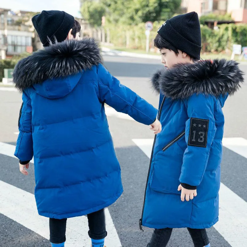 Boys Winter Coat 2018 Children Jacket For Boys New Natural Collar Hooded Outwear Coat Kids Down Coat Padded Teenagers Clothes Boys Winter Coat 2018 Children Jacket For Boys New Natural Collar Hooded Outwear Coat Kids Down Coat Padded Teenagers Clothes
