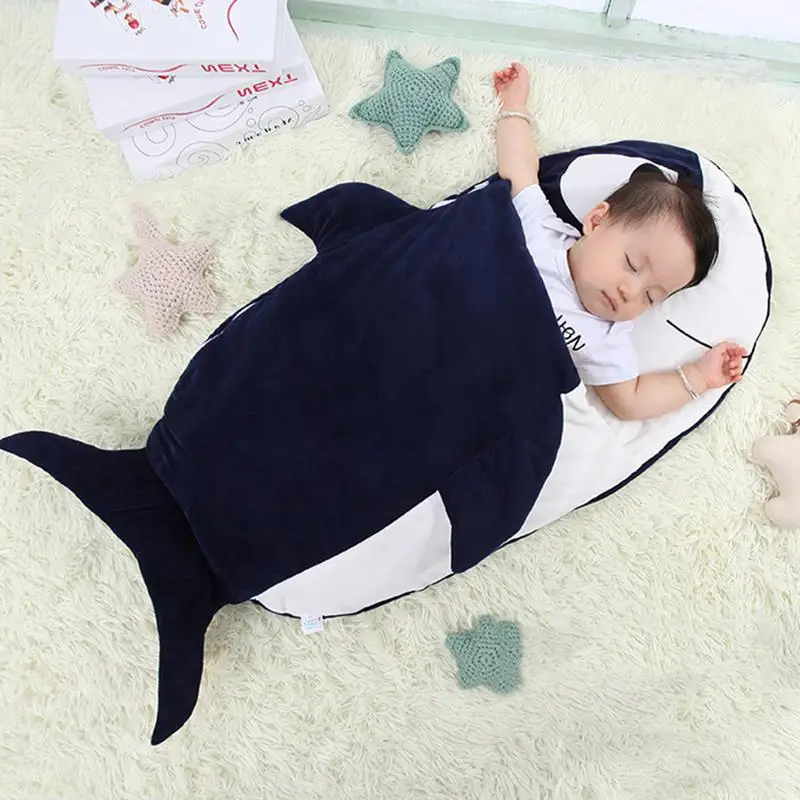 

Spring Summer Autumn And Winter Quilt Child Anti-Kicked Shark Cartoon Baby Sleeping Bag