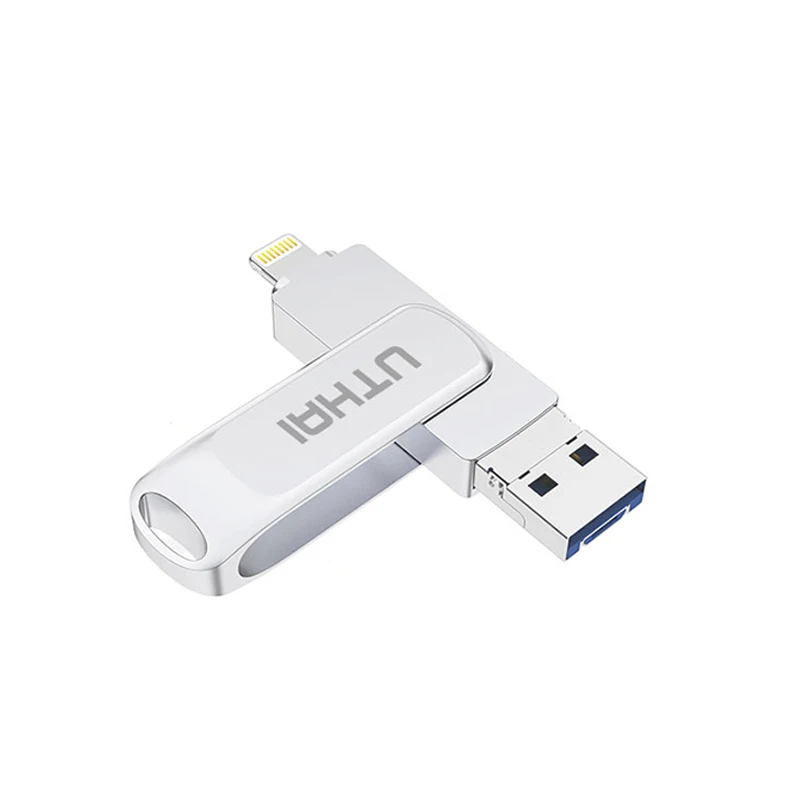 USB флеш накопитель UTHAI T80 с разъемом Lightning/Micro/USB 3 0 128 ГБ 64 ГБ|pendrive stick|metal pen driveusb flash