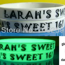 500 шт. egen акции повязки сверкающий в темноте резиновый силиконовый Браслет EG-WBG010 рекламные флуоресцентные браслеты для различных событий