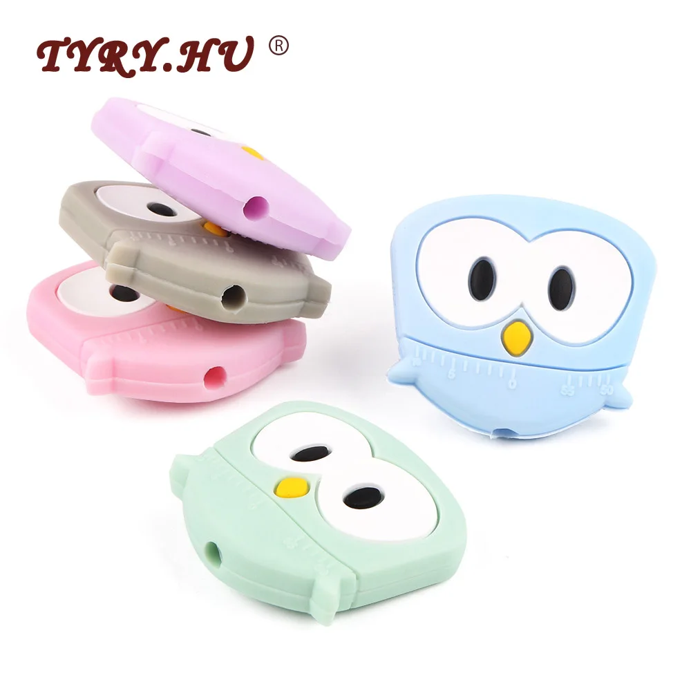 

TYRY.HU 50pc Animal Silicone Beads Food Grade Baby Teething Teether Toy Silicone Loose Bead Baby DIY Pacifier Chain Accessories