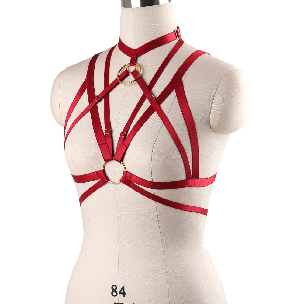 Женский бюстгальтер в стиле Харадзюку|harness cage bra|body cageharness |