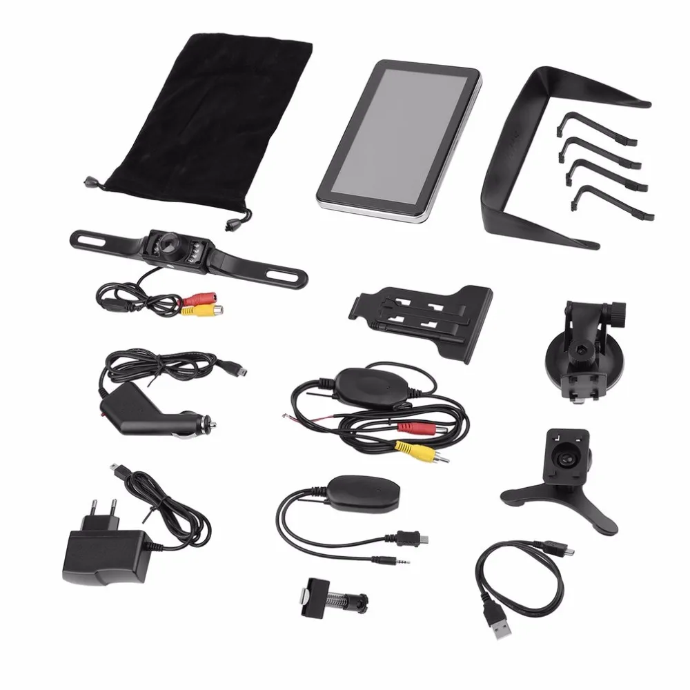 

7Inch 16G Mutifunction GPS Built-in Aerial Radio Bluetooth Support Different Language Car Navigation Device With Single Camera