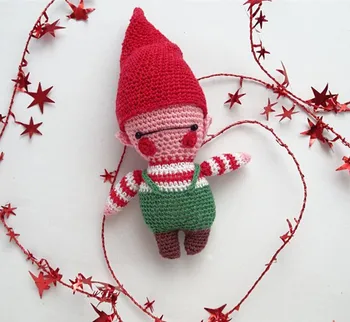 

crochet toys amigurumi rattles doll Christmas boy doll model number SBY0066