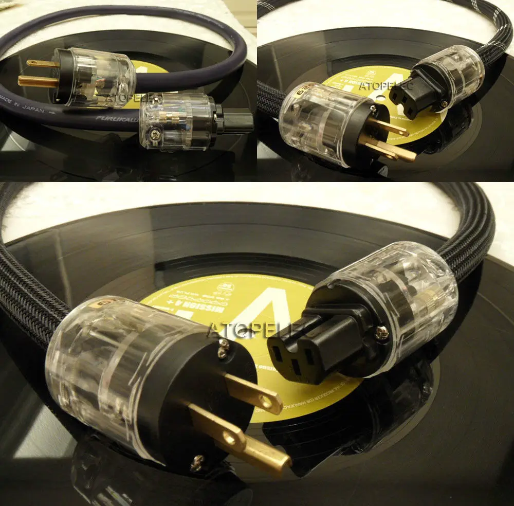 

1.5M Hi-End FURUKAWA Super Pure Copper Multi Conductor Audio Power Cable Cord US IEC Plug