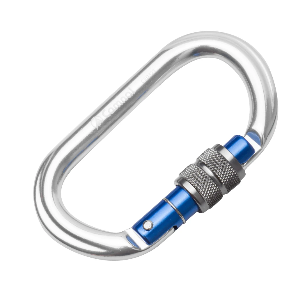 Perfeclan Rock Screw Gate Auto Locking Carabiner Climbing Safety D Type Hook Aluminum Auto Lock Screwgate D Carabiner