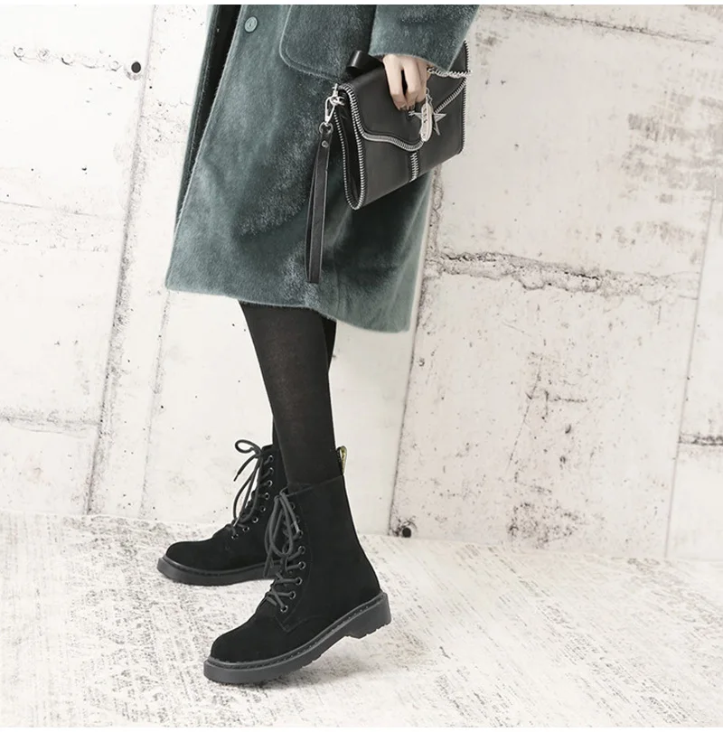 Tino Kino; женские ботильоны на шнуровке; замшевые ботинки в стиле панк; Туфли-оксфорды; Новинка; сезон осень-зима; модная обувь на низком каблуке на платформе