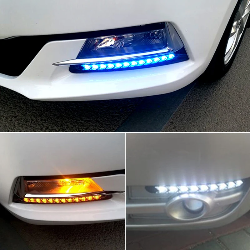 Дневные ходовые огни DRL 12 В автомобильные поворотники универсальные
