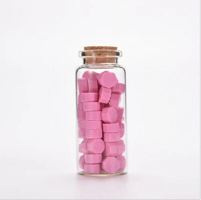 Горячая 1 воск для бутылок, бусины, уплотнительные восковые палочки для печать в стиле ретро, свадебные конверты, карты, гранулированные с коробкой, 20 цветов - Цвет: Pink