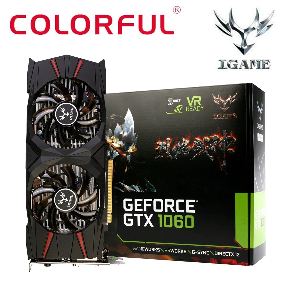 

HIPERDEAL Colorful iGame GTX1060 U-3G Gaming Video Graphics Card 1556-1771MHz/8008MHz I2M5