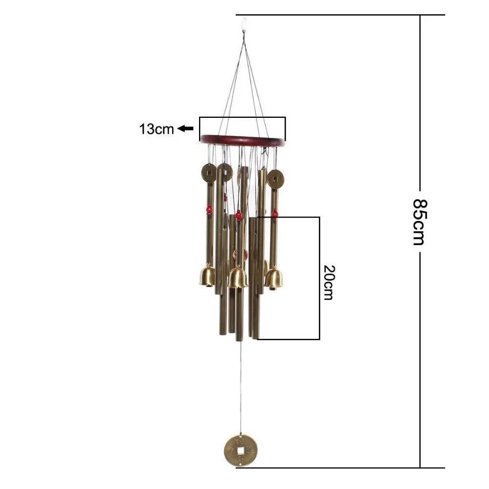LanLan китайские металлические китайские колокольчики для сада фэнд шуй уличная гостиная 10 трубка 5 колокольчиков дерево металл-20