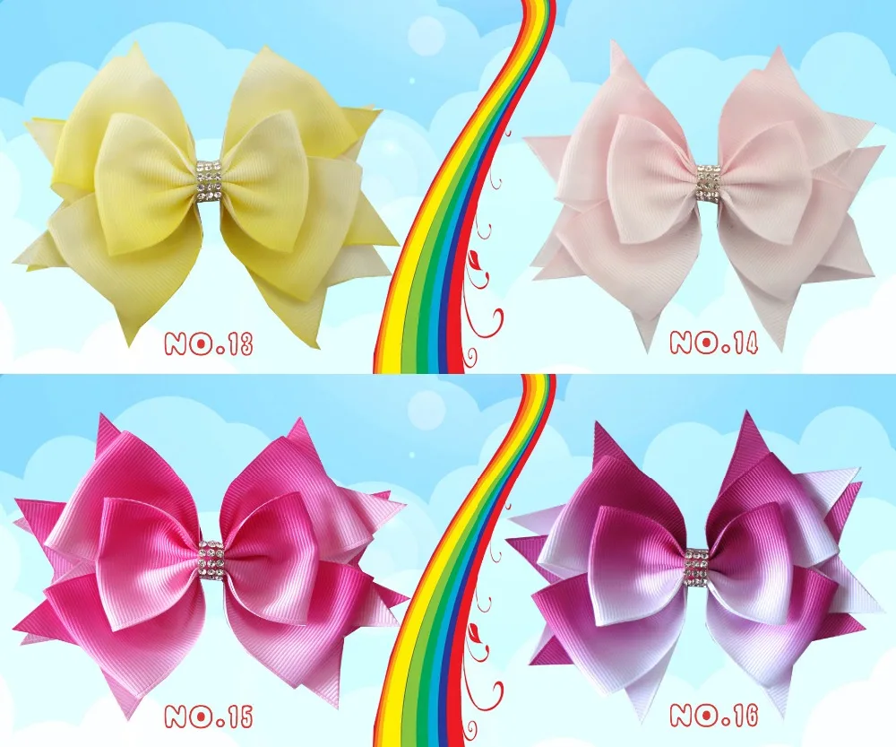 L.O.L Doll Rainbow Baby 50 BLESSING Girl 4.5" Two Tone Wing Hair Bow Clip C 