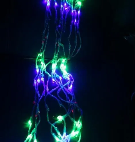 Luzes ao ar Decoração do Natal Guirlandas de Casamento Luzes de Natal Novo! Livre Levou Waterfull ac Led String Luces Navidad Ano 2x2 m 14 Livre Decoração Do Natal LEVOU Waterfull AC