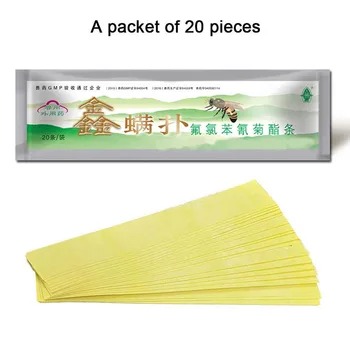 

New Hot 20Pcs/Bag Varroa Strips Fluvalinate Bee Mite Killer Treatment Tool Beekeeping Pest Control SMD66