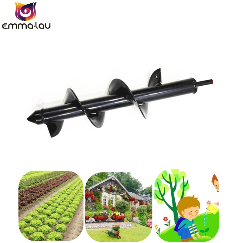 Milímetros de Aço Brocas o Plantio de Árvores Árvores de Jardim Ferramenta de Perfuração 80 80×250 Milímetros x 300 Terra Digger Trado Broca Hex Eletrônico Folha Espiral de Jardim