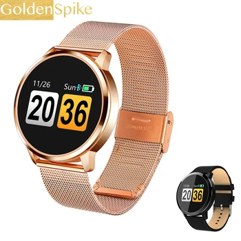

Q8 Smart Watch OLED Color Screen Smartwatch women Fashion Fitness Tracker Heart Rate monitor Steel Waterproof Wearable Device