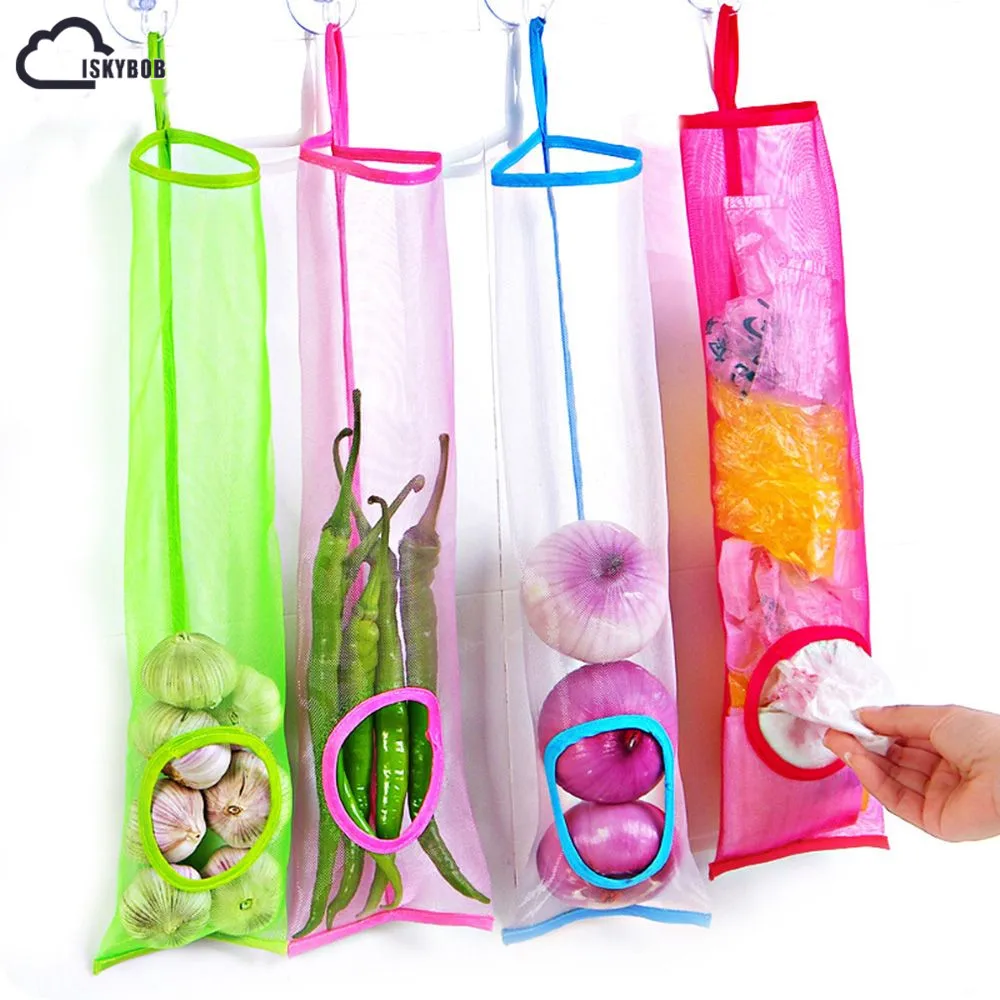 Buy New Vegetable Fruit Hanging Mesh Organizer Garlic