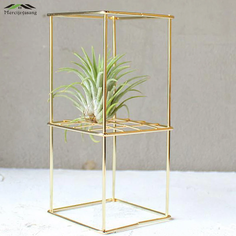 

Nordic Flower Vases Table Metal Vase Plant Floral Holder Iron Flower Sand Hollow for Home/Wedding Corridor Decoration G172