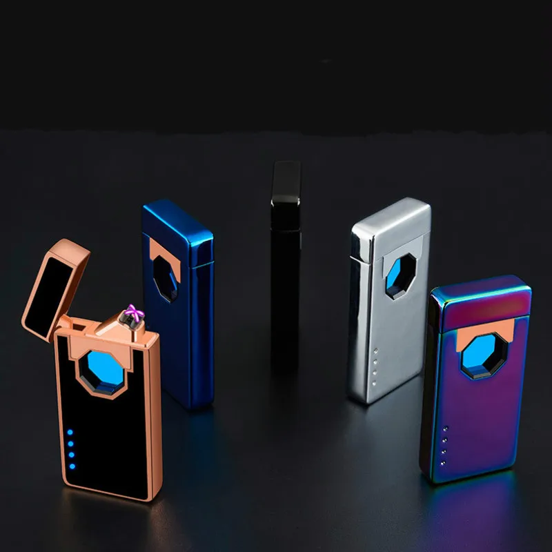 Ветрозащитная зажигалка с инфракрасным датчиком USB двойная дуга импульсная
