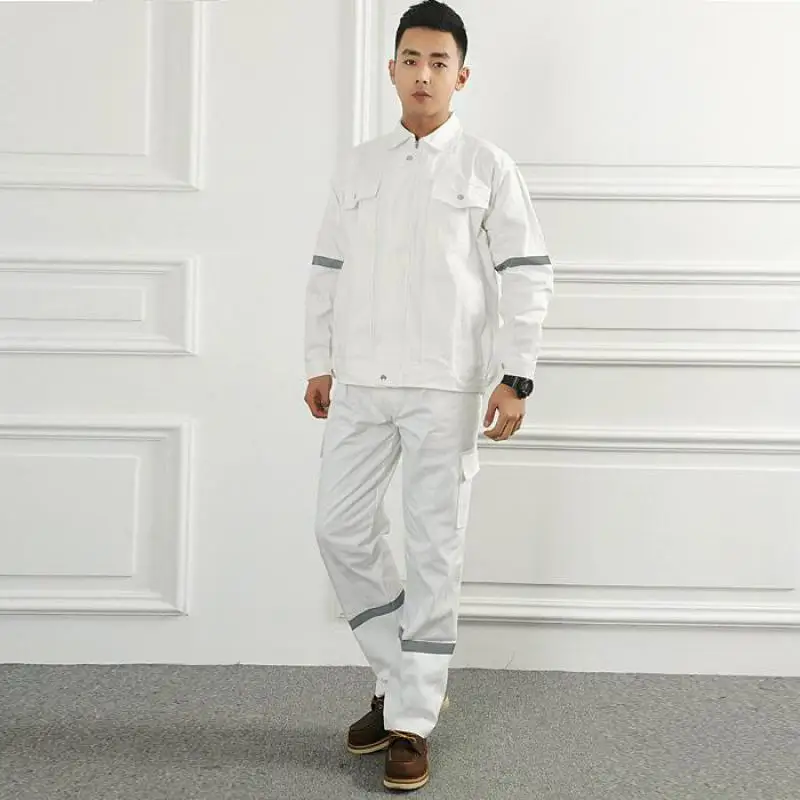 Новая высококачественная белая сварочная одежда Антистатическая и высокотемпературная Светоотражающая защитная одежда для унисекс