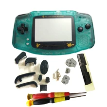 Горячие карман мультфильм объектив Кристалл зеленый цвет Корпус В виде ракушки светятся в темноте подходит для nintendogba чехол с черным Пуговицы