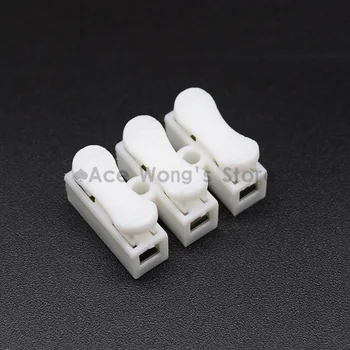

10pcs 3p Spring Connector wire with no welding no screws Quick Connector cable clamp Terminal Block 3 Way Easy Fit for led strip