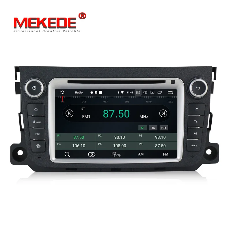 Clearance 8Core Android8.0 RAM 4G  ROM 32G HD screen 1024*600 Car Audio for Benz Smart Fortwo 2011 2012 2013 2014 with radio BT ipod 1