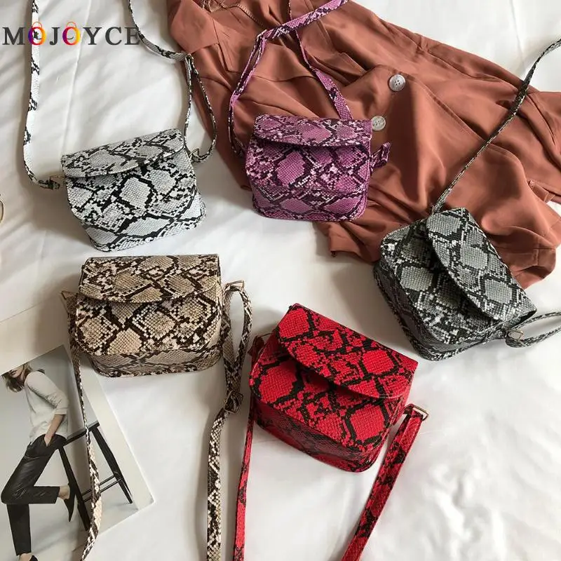 Fashion Snake Print Shoulder Bag Messenger Handbags PU Leather Small Flap Crossbody Bags for Women Fashion Snake Print Shoulder Bag Messenger Handbags PU Leather Small Flap Crossbody Bags for Women