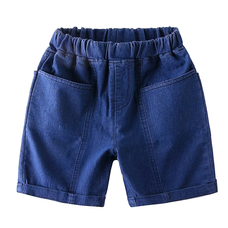 Летние хлопковые детские джинсовые шорты для мальчиков и девочек, детские шаровары, пять подштанов, свободная армейская детская одежда