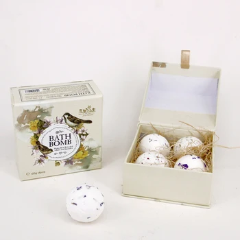 

4pcs Natural Sea Salt Essential Oils Bath Ball Moisturizing Skin Care Whitening Ease Relax Stress Relief Bath Salt Ball TSLM2