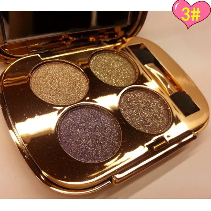 

Natural Lasting Waterproof Makeup Eyeshadow with Brush 4 Color Professional Beauty Diamond Shimmer Eyeshadow Palette 60pcs