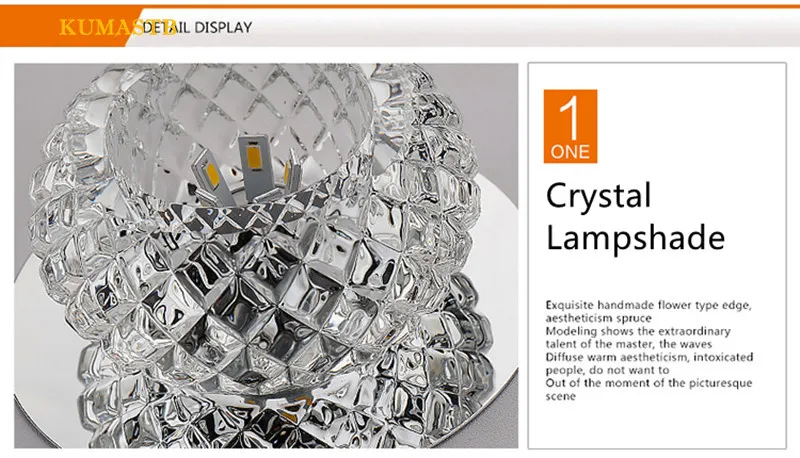 Round Crystal Ceiling Light 19