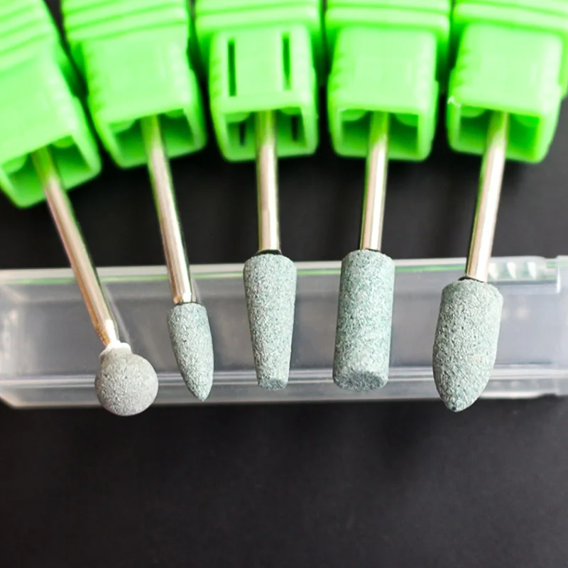 

1pcs Green Color Ceramic Stone Nail Drill Bits Electric Manicure Machine Accessories Cutter Nail Files Nail Art Tools