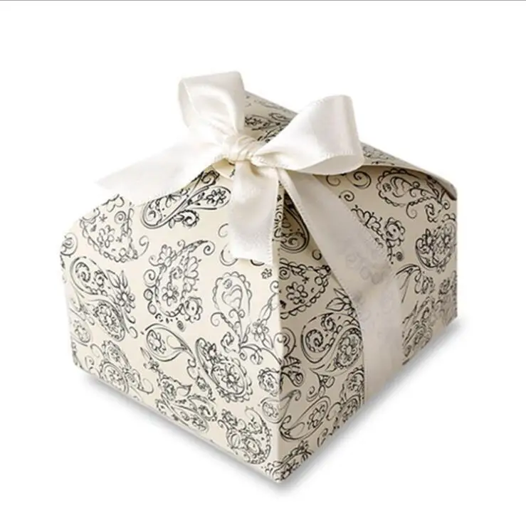 Творческий печенья Подарочная коробка со свадебными сувенирами конфетница, Детская показано вечерние подарок на праздник торт Макарон упаковка коробка с лентой