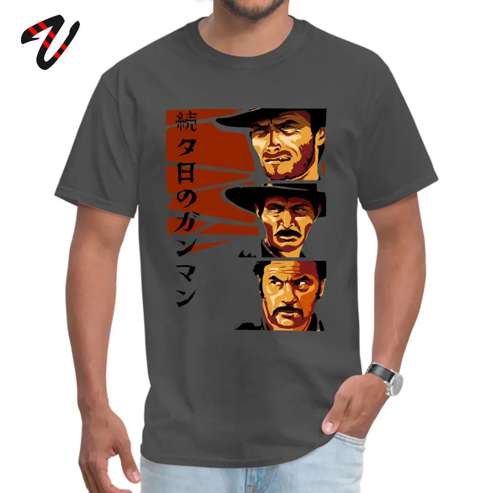 Camisa New Arrival Printing T Shirt Crew Neck ostern Day 100% Cotton Short Sleeve T-Shirt for Men Unique T Shirts The Good the Bad and the Ugly19913 carbon