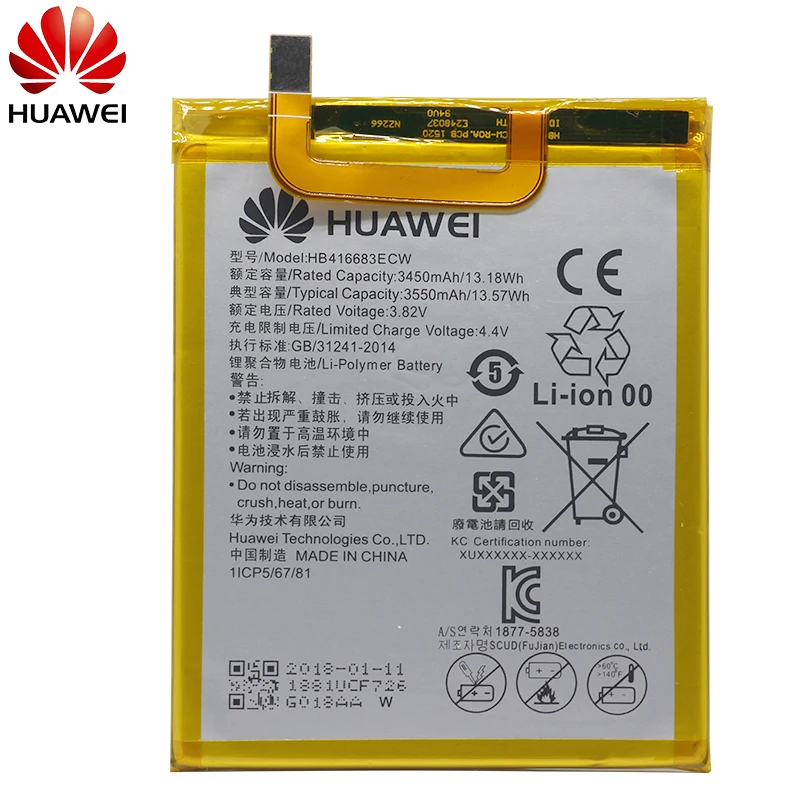 Hua Wei аккумулятор для телефона HB416683ECW для huawei Nexus 6P H1511 H1512 3450 мАч сменный аккумулятор Бесплатные инструменты