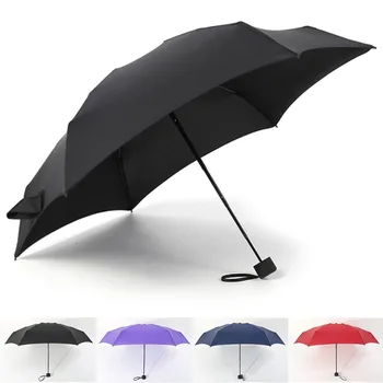 

Five Folding Umbrella Mini Portable Ultra-light Pocket Travel Umbrella water resistance Rounded tips design rubber coating