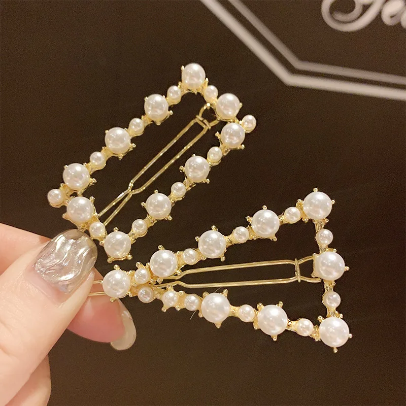 

New Ins Women Girls Cute Pearl Crown Star Bow Hairpin Hair Holder Headwear Hair Clip Barrettes Headband Fashion Hair Accessories