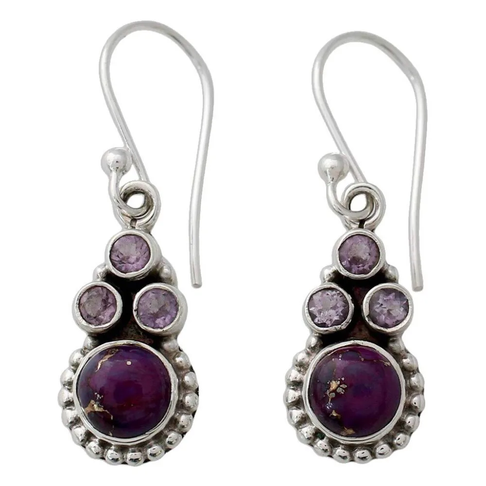 

Fashion Earrings Ornaments Vintage Purple Crystal Earrings Women's Jewelry Gorgeous Pendant Charmant Jewelries Pendant Bijoux