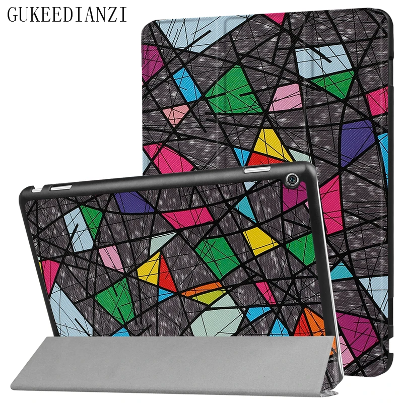 

GUKEEDIANZI Folding Folio Stand Ultra Slim Leather PU Cover For Huawei MediaPad M3 Lite10 BAH-W09 BAH-AL00 10.1 inch Tablet Case