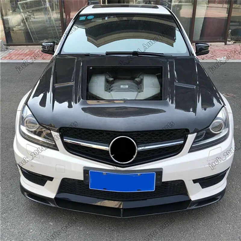 Для 2012 2013 MERCEDES BENZ W204 C63 седан COUPE углеродного волокна передний спойлер