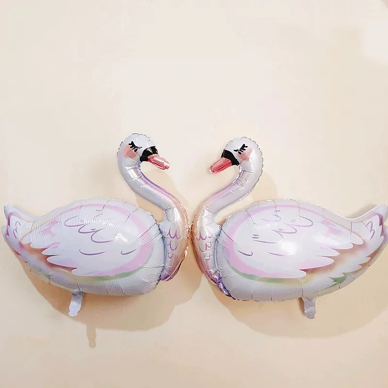 

1pcs 85*81cm white swan balloons Birthday Party baby shower Wedding Decoration animals foil ballons kids toys girl air globos