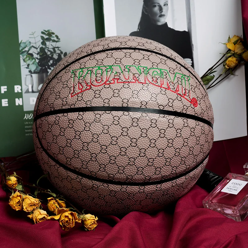 Kuangmi модный стандартный размер 7 баскетбольный мяч человек баскетбольный тренировочный матч мяч basquete Чистая сумка игла