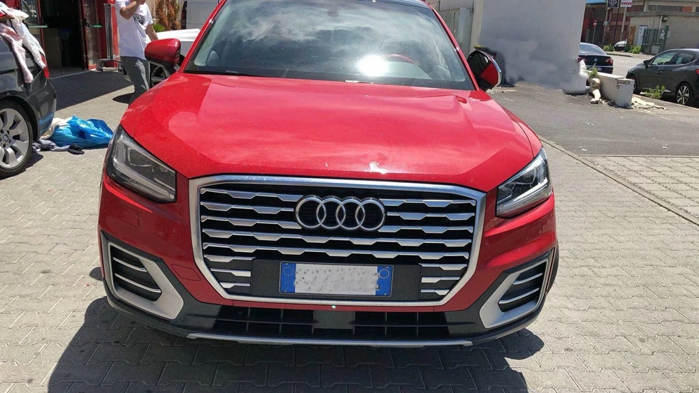 

MONTFORD For Audi Q2 2017 2018 2019 ABS Plastic Exterior Accessories Front Center Grill Grille Cover Strip Trims Car Styling