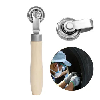 

1set Car Motorcycle bicycle Wooden Handle 1 1/2" Bearing Roller Tire Repair Tube Patch Tyre Tool Kit