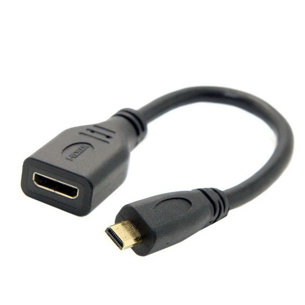 Micro HDMI Тип D штекер в HDMI тип A женский кабель адаптер конвертер Мужской-Женский Разъем 1080 P для монитора